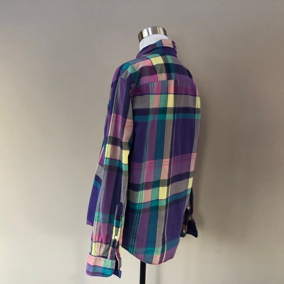 Shirt Small Abercrombie & Fitch Madras Plaid - Picture 7 of 9